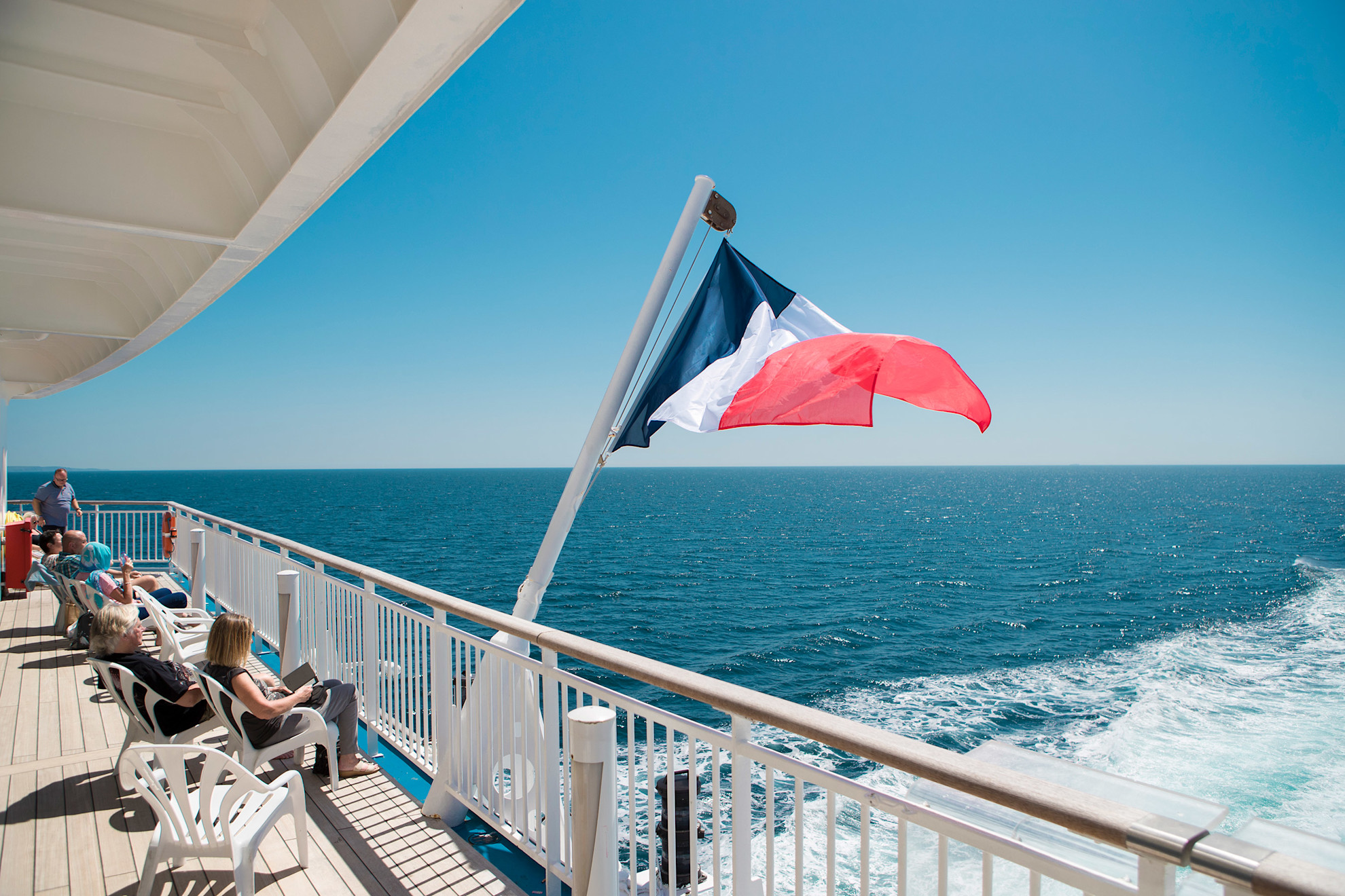 On board the bridge with captain in the background